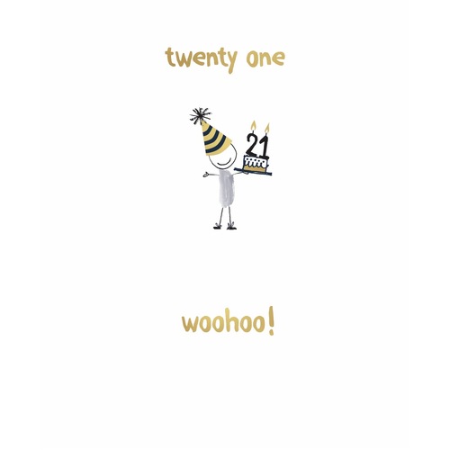 Card - Birthday 21 Woohoo
