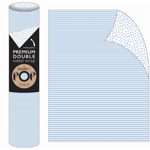 Roll Wrap - Baby Blue Stripes (2m)