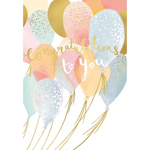 Card - Congratulations Balloons