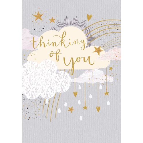 Card - Thinking of You Apricot Clouds