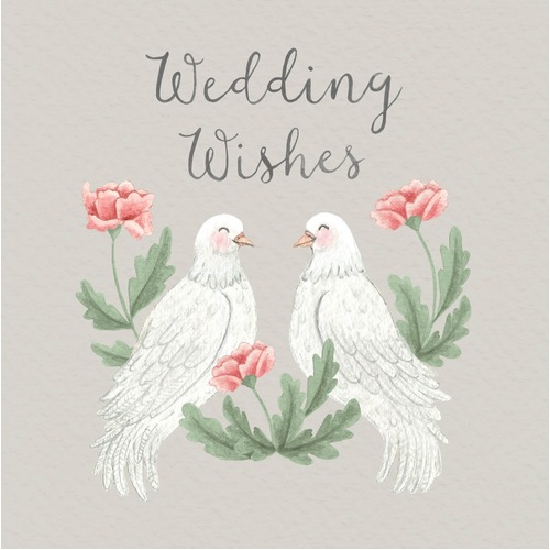 Card - Wedding Wishes White Doves