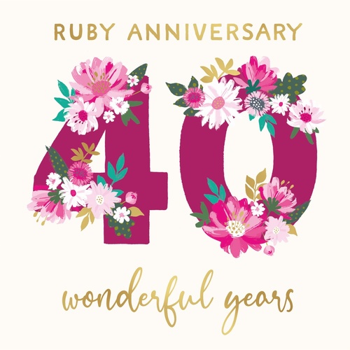 Card - Ruby Anniversary (40)