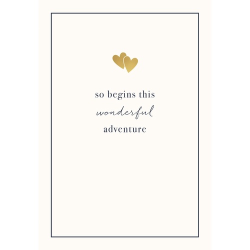 Card - Wedding Wonderful Adventure Hearts