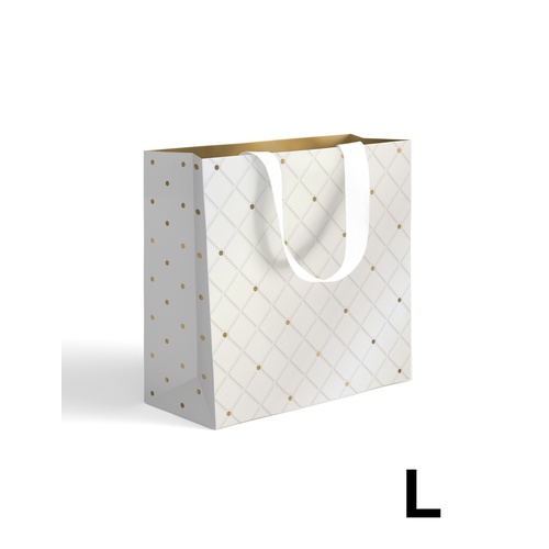 Gift Bag Large - Quilted Pearl