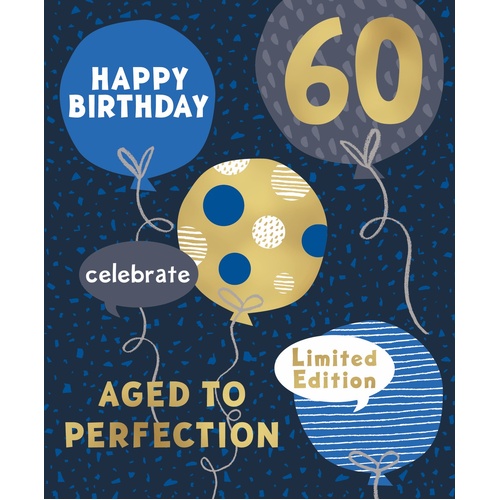 Card - Happy Birthday 60 Balloons