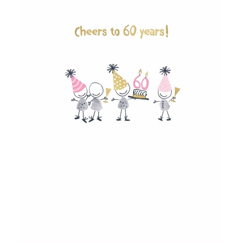 Card - Birthday 60th Cheers