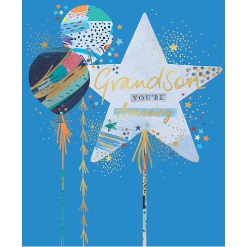 Card - Birthday Amazing Grandson 