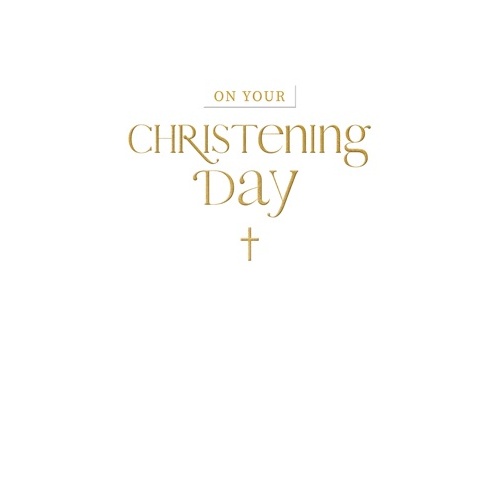 Card - Christening Boy w/Cross