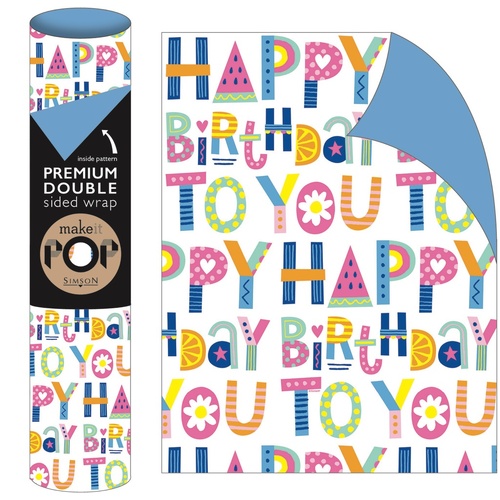 Roll Wrap - Happy Birthday Female (2m)