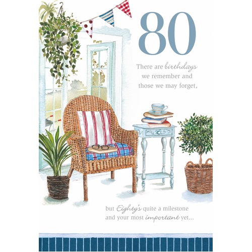 Card - 80th Birthday Chair