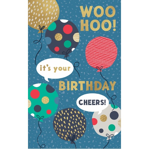 Card - Birthday Male Balloons