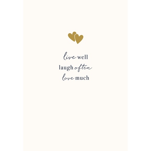 Card - Live Well, Laugh Often, Love Much