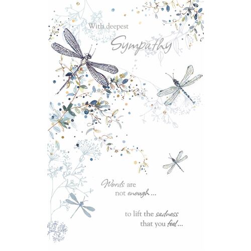 Card - With Deepest Sympathy Dragonflies