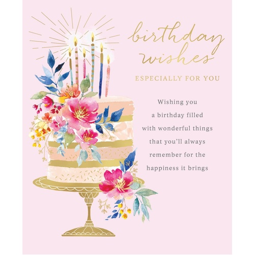 Card - Birthday Wishes Cake