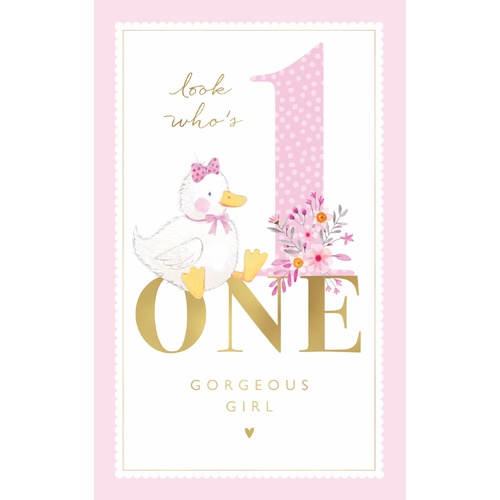 Card - 1st Birthday Gorgeous Girl