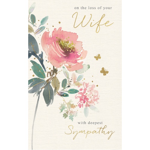 Card - Sympathy Loss of your Wife