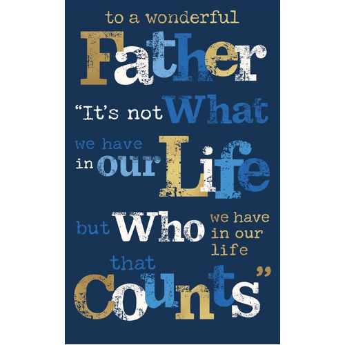 Card - Birthday Father Counts