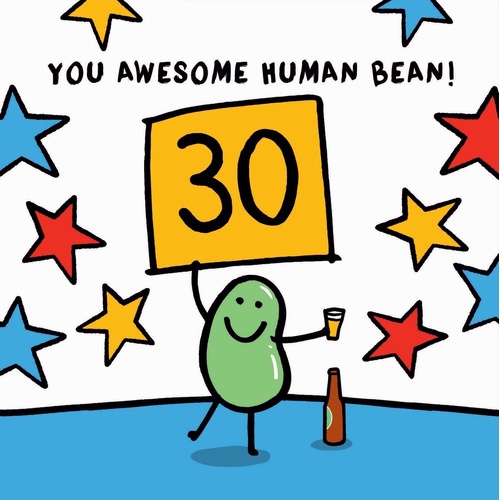 Card - Birthday 30 Stars