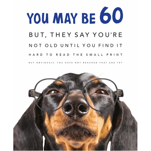Card - 60th Birthday Dog Glasses