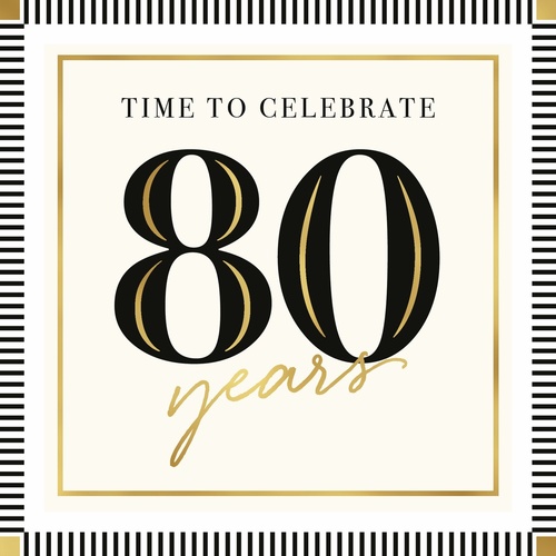 Card - 80th Birthday Years