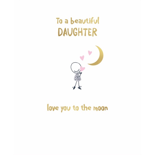 Card - Happy Birthday Daughter Moon and Back