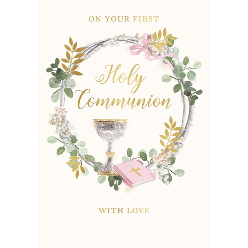 Card - Communion Chalice/Wreath