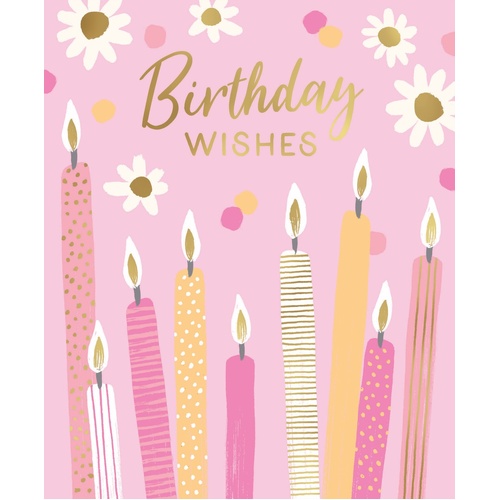 Card - Birthday Wishes Candles