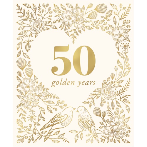 Card - 50 Golden Years Love Birds