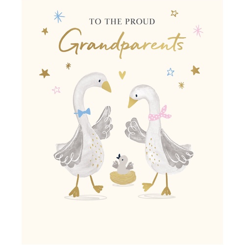 Card - Proud Grandparents Geese