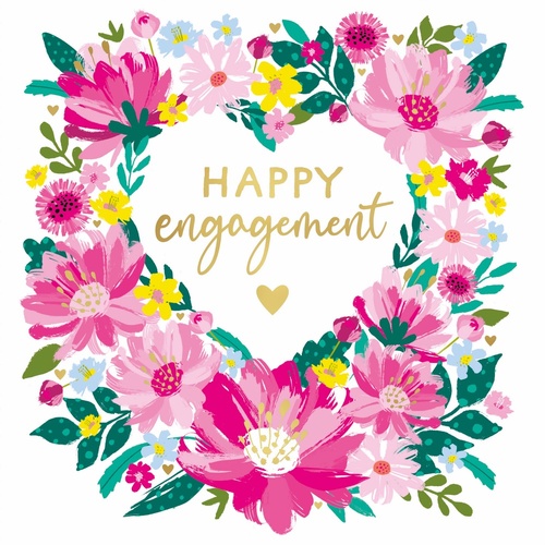 Card - Happy Engagement Floral
