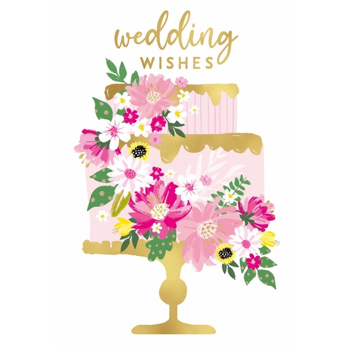 Card - Wedding Wishes Cake Floral