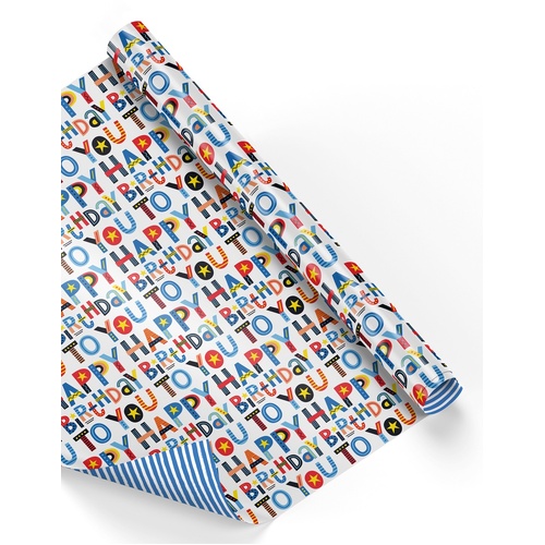 Roll Wrap - Happy Birthday Male (2m)
