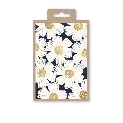 Notecards Box of 10 - White Poppies on Black