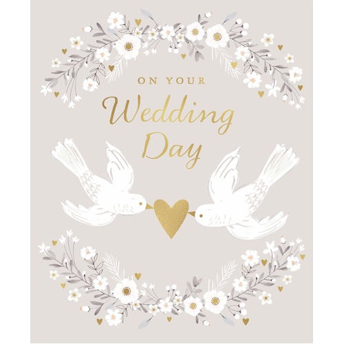 Card - On Your Wedding Day Love Birds