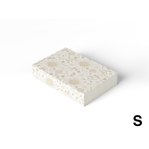 Gift Box Small - Botanic Gold on White