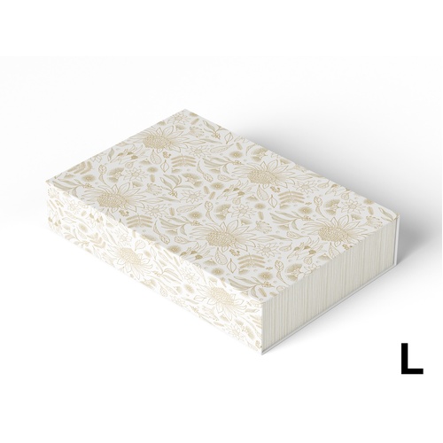 Gift Box Large - Botanic Gold on White