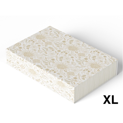 Gift Box X-Large - Botanic Gold on White