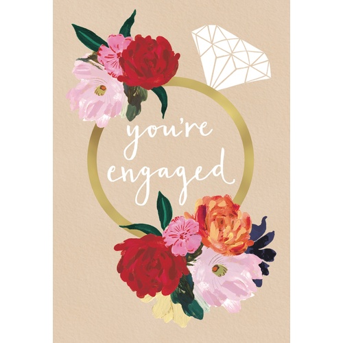 Card - Your Engaged Floral Ring