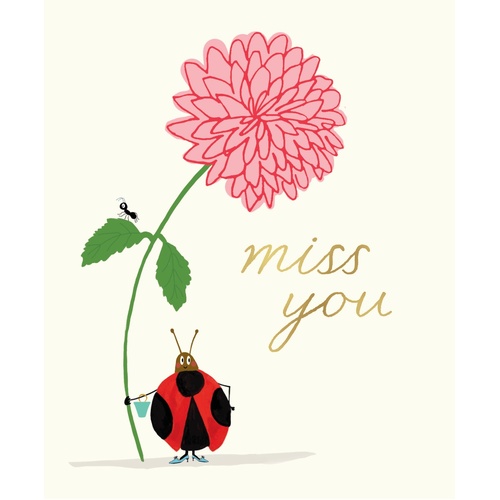 Card - Miss You Ladybug
