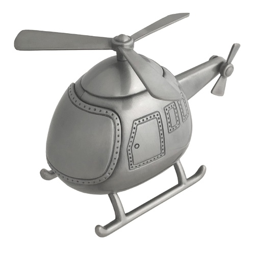 Money Box - Helicopter Pewter