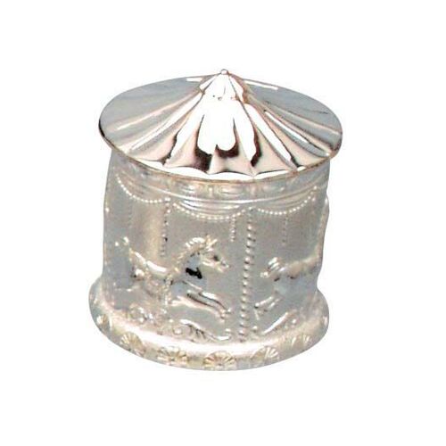 Money Bank Silver Finish Merry Go Round