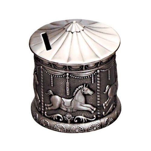 Money Bank Pewter Finish Merry Go Round