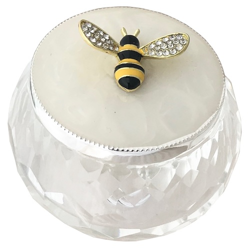 Epoxy & Glass Trinket Box w/ Bee