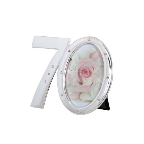 Number 70 Photo Frame with Diamantes