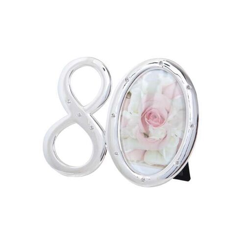 Number 80 Photo Frame with Diamantes