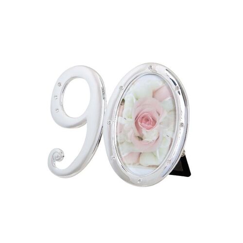 Number 90 Photo Frame with Diamantes