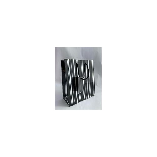 Gift Bag Small - Black Stripes