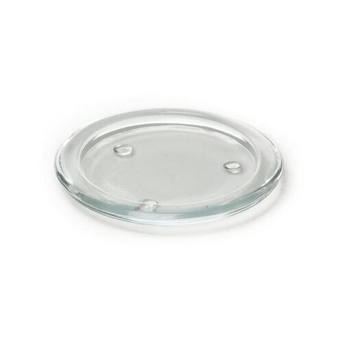 Candle Holder Round Glass 3"