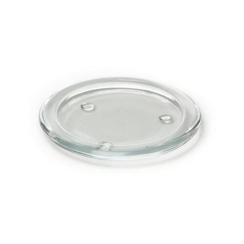 Candle Holder Round Glass 5"