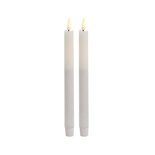 Wax LED Dinner Taper Candle 2PK